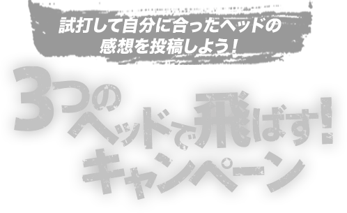 3つのヘッドで飛ばす!キャンペーン